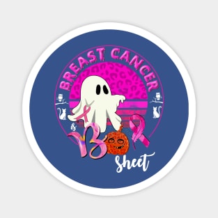 Breast Cancer Is Boo Sheet Pumpkin Ghost Pink Ribbon Magnet